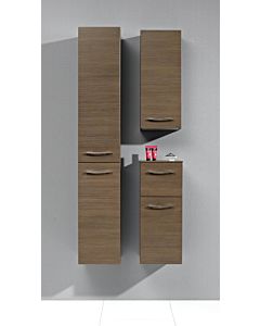 Artiqua Midischrank Serie 818, 73x30x30cm Anschlag rechts, Graphit Struktur, 1 Tür, 1 Auszug