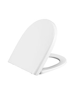 Pressalit WC seat 760000-DA7999 white, fixed hinge DA7, with automatic lowering, with cover