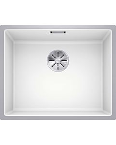 Blanco SUBLINE 500-IF évier SteelFrame 524109 54,3 x 44,3 cm, PuraDur blanc , installation par le haut, avec télécommande à bouton-poussoir