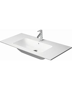 Duravit Me by Starck furniture washbasin 23361032601 103 x 49 cm, white silk matt, WonderGliss, without tap hole, with overflow, with tap hole bench