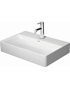Duravit DuraSquare washbasin 2356600044 60 x 40 cm, without overflow, with tap platform, 3 tap holes, white