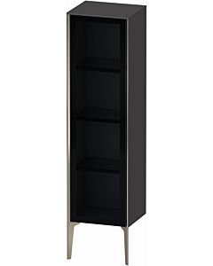 Duravit high cabinet XV1367LB149 40x36x133cm, glass door, matt champagne, door on the left, matt graphite