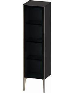 Duravit high cabinet XV1367LB180 40x36x133cm, glass door, matt champagne, door on the left, graphite supermatt