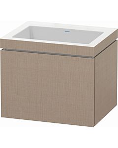 Duravit L-Cube vanity unit LC6916N7575 60 x 48 cm, without tap hole, linen, 2000 pull-out