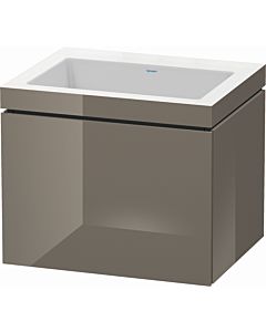 L-Cube Duravit vasque LC6916N8989 60 x 48 cm, sans trou pour robinet, gris flanelle brillant, coulissant 2000