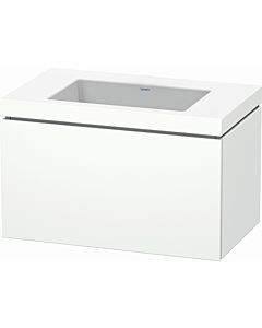 Duravit L-Cube vanity unit LC6917N1818 80 x 48 cm, without tap hole, matt white, 2000 pull-out