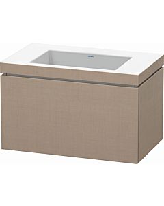Duravit L-Cube vanity unit LC6917N7575 80 x 48 cm, without tap hole, linen, 2000 pull-out