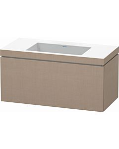 Duravit L-Cube vanity unit LC6918N7575 100 x 48 cm, without tap hole, linen, 2000 pull-out