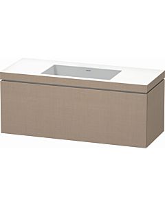 Duravit L-Cube vanity unit LC6919N7575 120 x 48 cm, without tap hole, linen, 2000 pull-out
