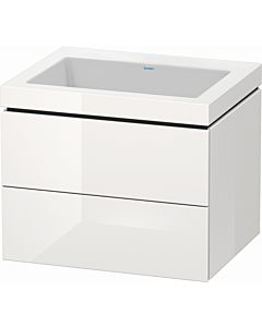 L-Cube Duravit vasque LC6926N8585 60 x 48 cm, sans trou pour robinetterie, blanc brillant, 2 tiroirs