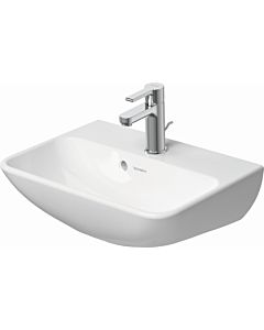 Duravit Me by Starck washbasin 0719453210 45 x 32 cm, pre-punched tap hole, with overflow, with tap platform, white silk matt