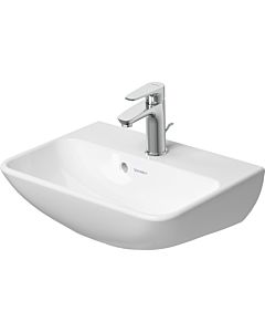 Duravit Me by Starck washbasin 07194532101 45 x 32 cm, pre-punched tap hole, with overflow, with tap platform, white silk matt, WonderGliss