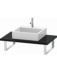 Duravit L-Cube console LC106C04040 thickness 3 cm, black high gloss, for Aufsatzbecken , variable