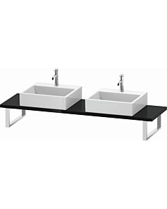 Duravit L-Cube console LC105C04040 thickness 3 cm, black high gloss, for Aufsatzbecken , variable