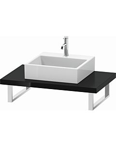 Duravit L-Cube console LC102C04040 thickness 4.5 cm, black high gloss, for Aufsatzbecken , variable