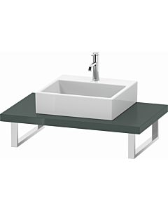 Duravit L-Cube console LC102C03838 thickness 4.5 cm, dolomiti gray high gloss, for Aufsatzbecken , variable