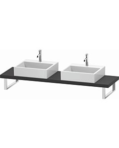 Duravit L-Cube console LC101C04949 thickness 4.5 cm, graphite matt, for Aufsatzbecken , variable