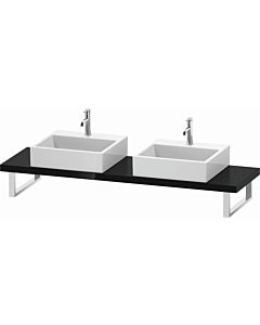 Duravit L-Cube console LC101C04040 thickness 4.5 cm, black high gloss, for Aufsatzbecken , variable