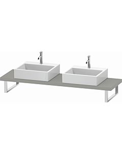 Duravit L-Cube console LC101C00707 thickness 4.5 cm, concrete gray matt, for Aufsatzbecken , variable