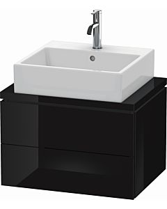 Duravit L-Cube vanity unit LC580504040 62 x 47.7 cm, black high gloss, for console, 2 drawers