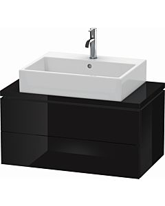 Duravit L-Cube vanity unit LC580704040 82 x 47.7 cm, black high gloss, for console, 2 drawers