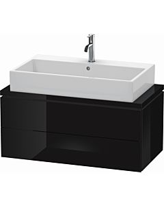 Duravit L-Cube vanity unit LC580804040 92 x 47.7 cm, black high gloss, for console, 2 drawers