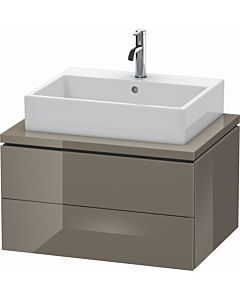 L-Cube Duravit vasque LC581608989 72 x 54,7 cm, gris flanelle brillant, pour console, 2 tiroirs