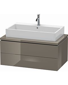L-Cube Duravit vasque LC581808989 92 x 54,7 cm, gris flanelle brillant, pour console, 2 tiroirs