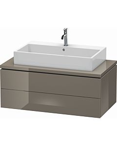 L-Cube Duravit vasque LC581908989 102 x 54,7 cm, gris flanelle brillant, pour console, 2 tiroirs