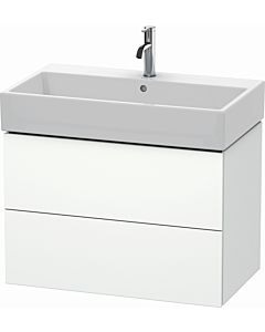 L-Cube Duravit vasque LC627701818 78,4x 45,9 cm, blanc mat, 2 tiroirs, suspendu