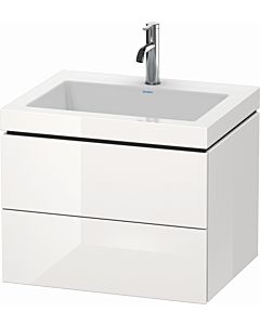 L-Cube Duravit vasque LC6926O2222 60 x48 cm, trou pour robinet 2000 blanc brillant, 2 tiroirs