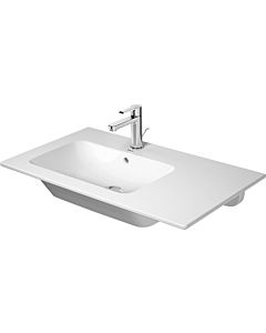 Duravit Me by Starck furniture washbasin 23458332601 83x49cm, basin on the left, with overflow, tap platform, without tap hole, white silk matt, WonderGliss