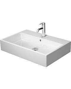 Duravit Vero Air meuble vasque poncé 23507000281 70 x 47 cm, blanc WonderGliss, sans trou pour robinetterie, avec trop-plein, avec banc pour robinetterie