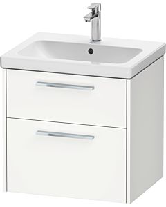 Duravit D-Code Waschtischunterschrank DC4670010180000 ,Griff Chrom, Weiß Matt, Wandhängend, Schubkästen 2, 584x555x460 mm