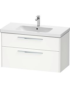 Duravit D-Code Waschtischunterschrank DC4673010180000 ,Griff Chrom, Weiß Matt, Wandhängend, Schubkästen 2, 984x555x460 mm