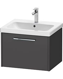 Duravit D-Code Waschtischunterschrank DC4665010490000 Griff Chrom, Graphit Matt, Wandhängend, Auszug 1, 584x400x460 mm