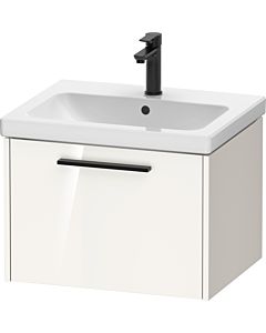 Duravit D-Code meuble sous-vasque DC46650BD220000 poignée diamant noir, Weiß Hochglanz , suspendu, 584x400x460 mm