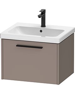 Duravit D-Code Waschtischunterschrank DC46650BD430000 Griff Diamantschwarz, Basalt Matt, Wandhängend, 584x400x460 mm