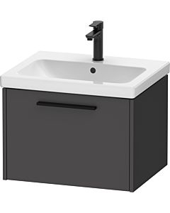 Duravit D-Code Waschtischunterschrank DC46650BD490000 Griff Diamantschwarz, Graphit Matt, Wandhängend, 584x400x460 mm