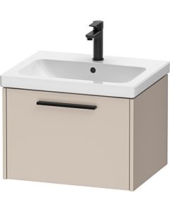 Duravit D-Code Waschtischunterschrank DC46650BD910000 Griff Diamantschwarz, Taupe Matt, Wandhängend, 584x400x460 mm