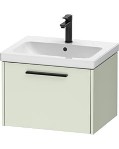 Duravit D-Code Waschtischunterschrank DC46650BDHH0000 Griff Diamantschwarz, Blassgrün Matt, Wandhängend, 584x400x460 mm