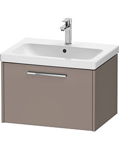 Duravit D-Code Waschtischunterschrank DC4666010430000 Griff Chrom, Basalt Matt, Wandhängend, Auszug 1, 634x400x460