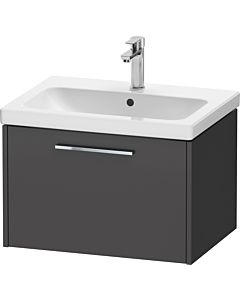 Duravit D-Code Waschtischunterschrank DC4666010490000 Griff Chrom, Graphit Matt, Wandhängend, Auszug 1, 634x400x460 mm