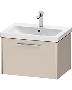 Duravit D-Code Waschtischunterschrank DC4666010910000 Griff Chrom, Taupe Matt, Wandhängend, Auszug 1, 634x400x460 mm