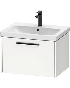 Duravit D-Code Waschtischunterschrank DC46660BD180000 Griff Diamantschwarz, Weiß Matt, Wandhängend, Auszug 1, 634x400x460 mm