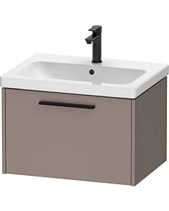 Duravit D-Code meuble sous-vasque DC46660BD430000 poignée diamant noir, Basalt Matt , suspendu, coulissant 2000 , 634x400x460 mm