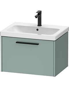 Duravit D-Code Waschtischunterschrank DC46660BDHG0000 Griff Diamantschwarz, Fjordgrün Matt, Wandhängend, Auszug 1, 634x400x460 mm