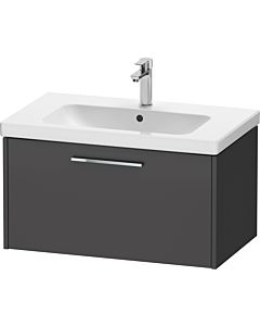 Duravit D-Code Waschtischunterschrank DC4667010490000 Griff Chrom, Graphit Matt, Wandhängend, Auszug 1, 784x400x460 mm