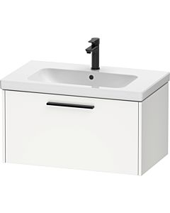 Duravit D-Code meuble sous-vasque DC46670BD180000 poignée diamant noir, Weiß Matt , suspendu, 784x400x460 mm