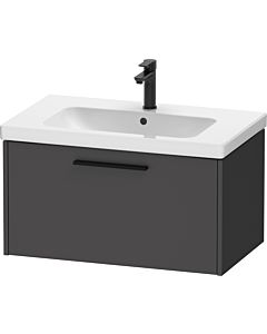 Duravit D-Code Vanity unit DC46670BD490000 Handle Diamond Black, Graphit Matt , Wall-mounted, 784x400x460